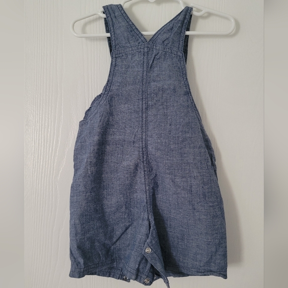 Calvin Klein 24 Months Shortalls Overall Shorts Light Blue Denim Baby Boy Unisex - Picture 10 of 12